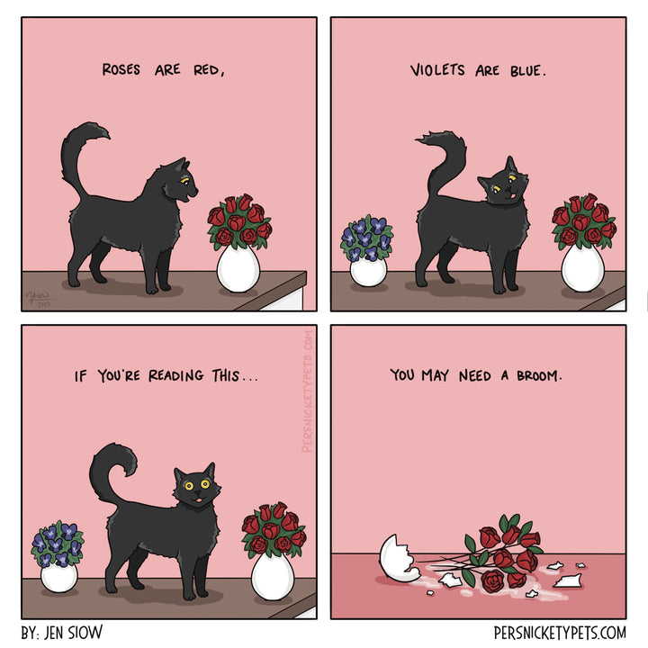 The Persnickety Pets comic by Jen Siow: “Roses Are Red”