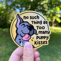 Persnickety Pets: Puppy kisses flexible magnet outside