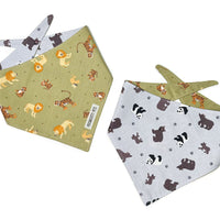 Lions, tigers, and bears reversible bandana both sides