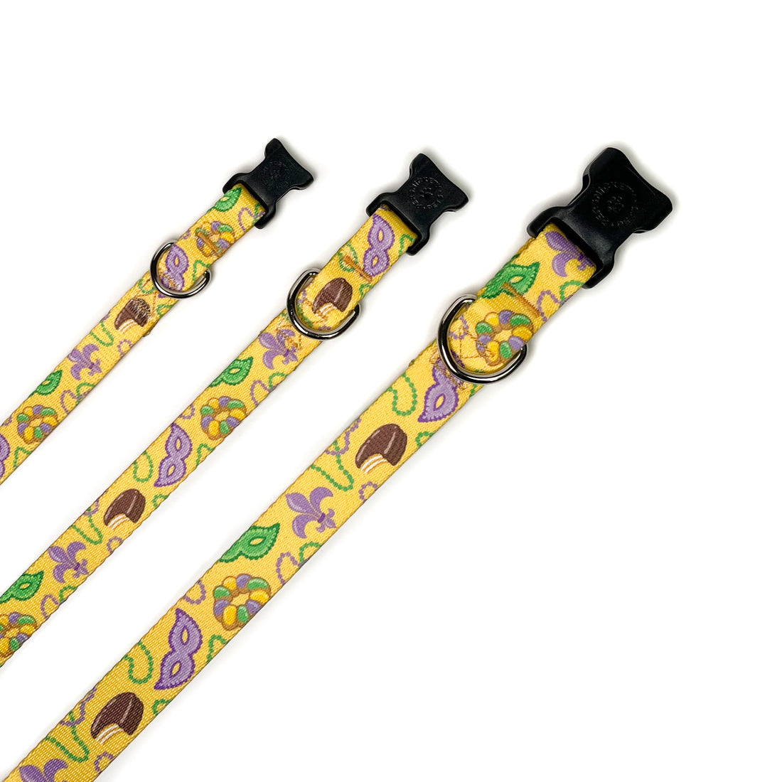 Persnickety Pets - Mardi Gras dog collar 3 sizes