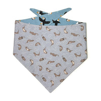Puffins and otters reversible bandana back