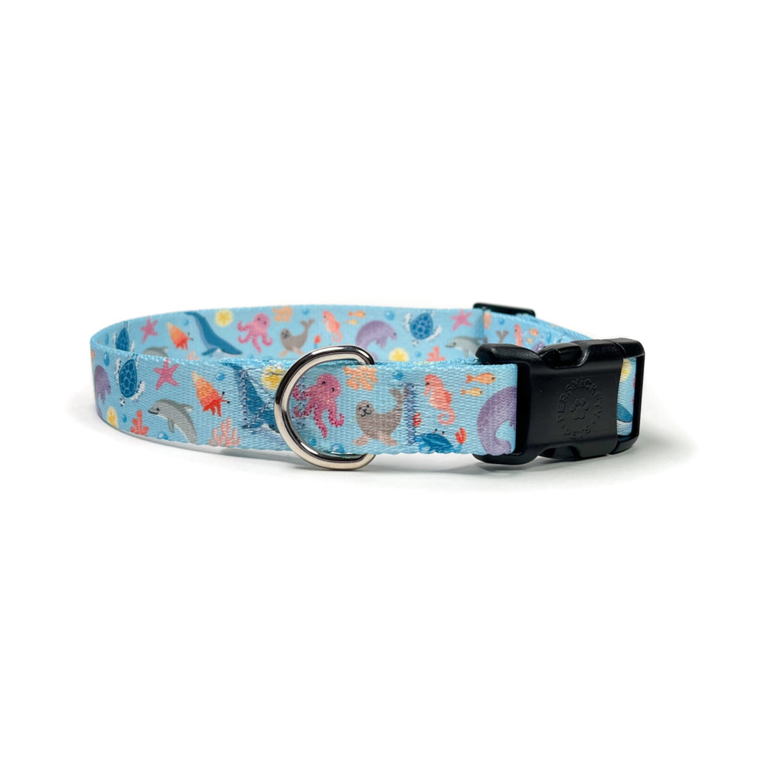 Sea creatures dog collar 