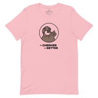 Brown Cheeky Cat Short Sleeve Tee