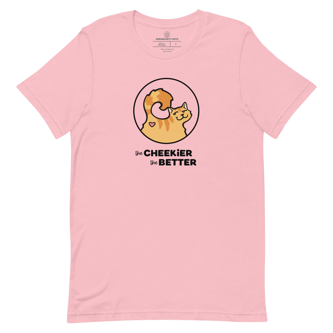 Orange Cheeky Cat Short Sleeve Tee