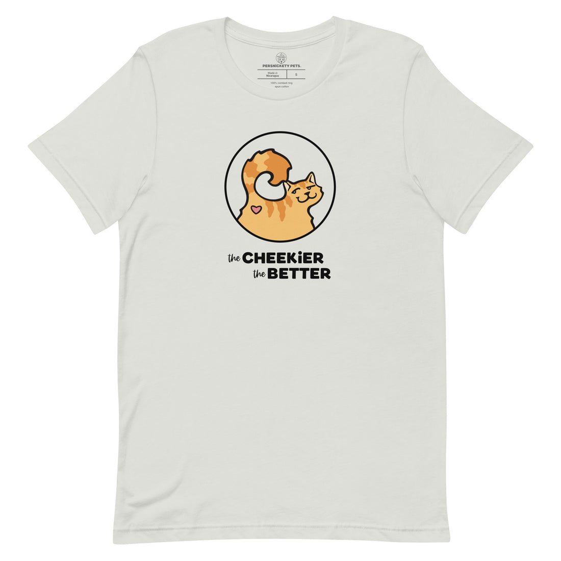 Orange Cheeky Cat Short Sleeve Tee