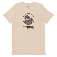Brown Cheeky Cat Short Sleeve Tee