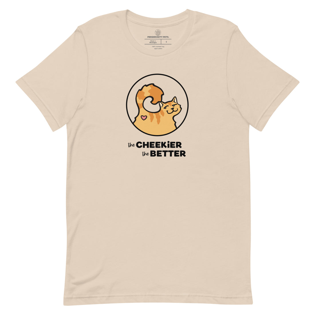 Orange Cheeky Cat Short Sleeve Tee