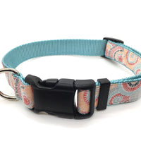 Persnickety Pets: Classic dog collar - sunburst on mist, single
