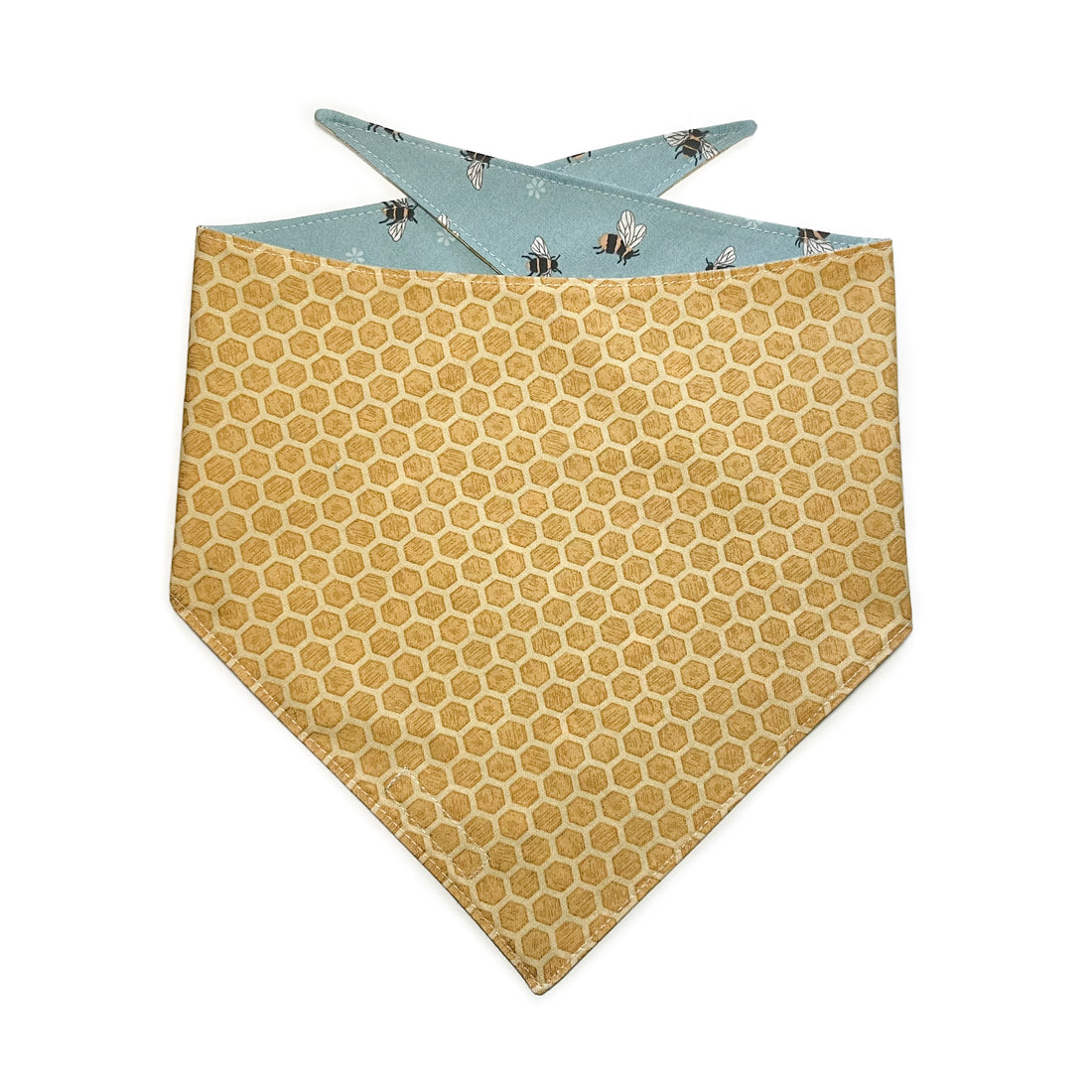 Persnickety Pets: Honey bees reversible bandana back