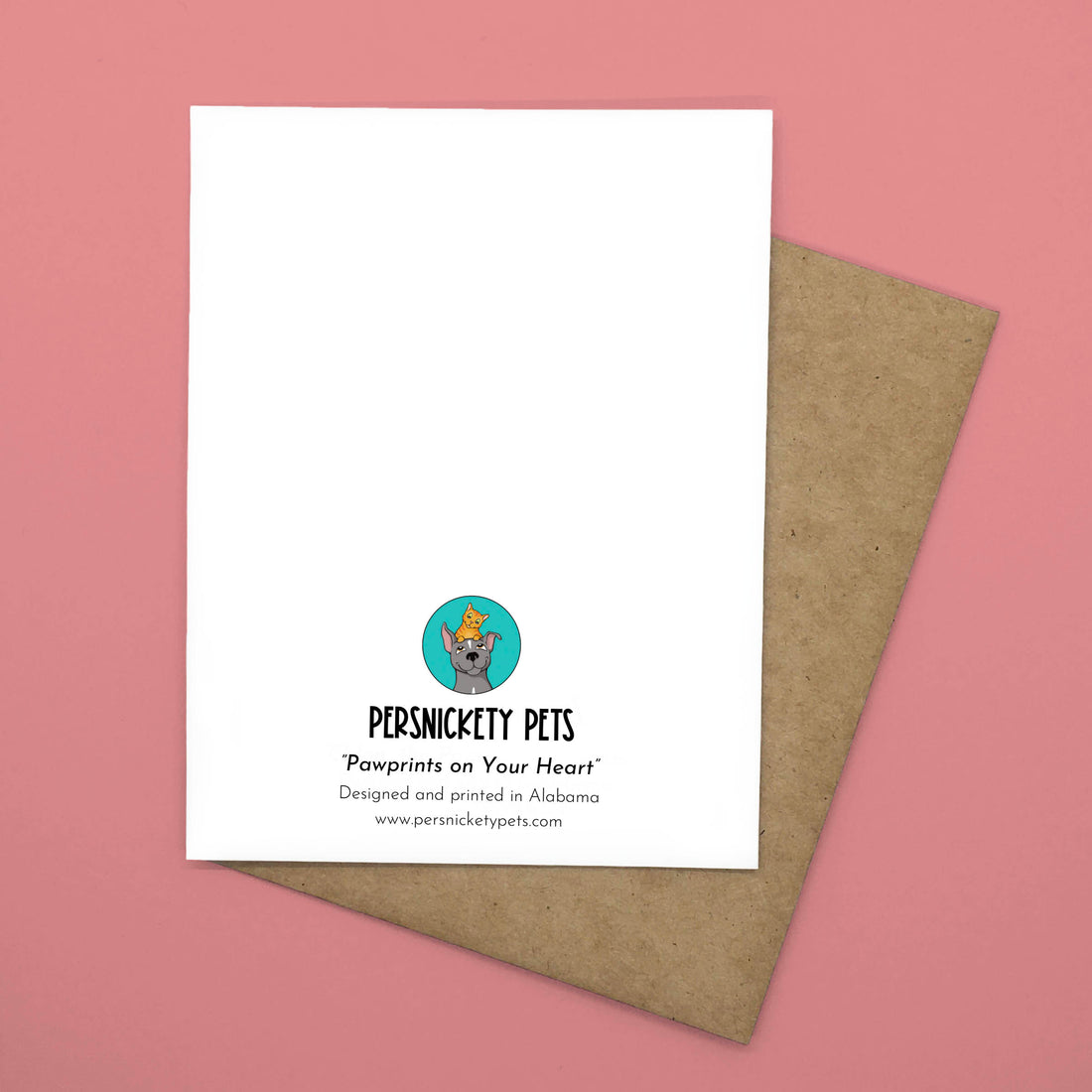 Persnickety Pets: Pawprints on your heart notecard back