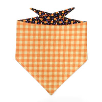 Candy Corn Plaid Reversible Bandana