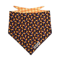 Candy Corn Plaid Reversible Bandana