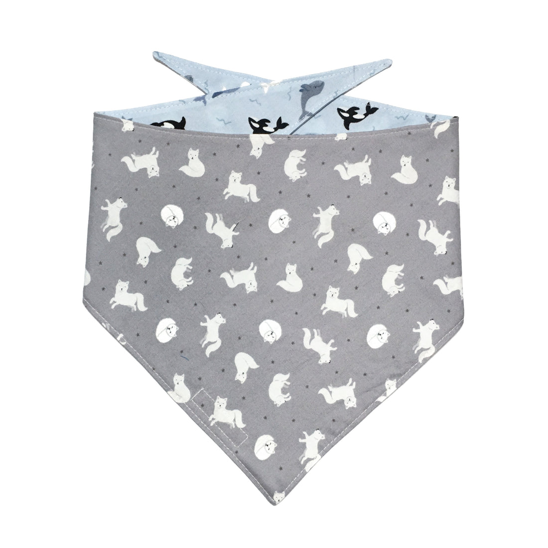 Arctic Whales & Foxes Reversible Bandana