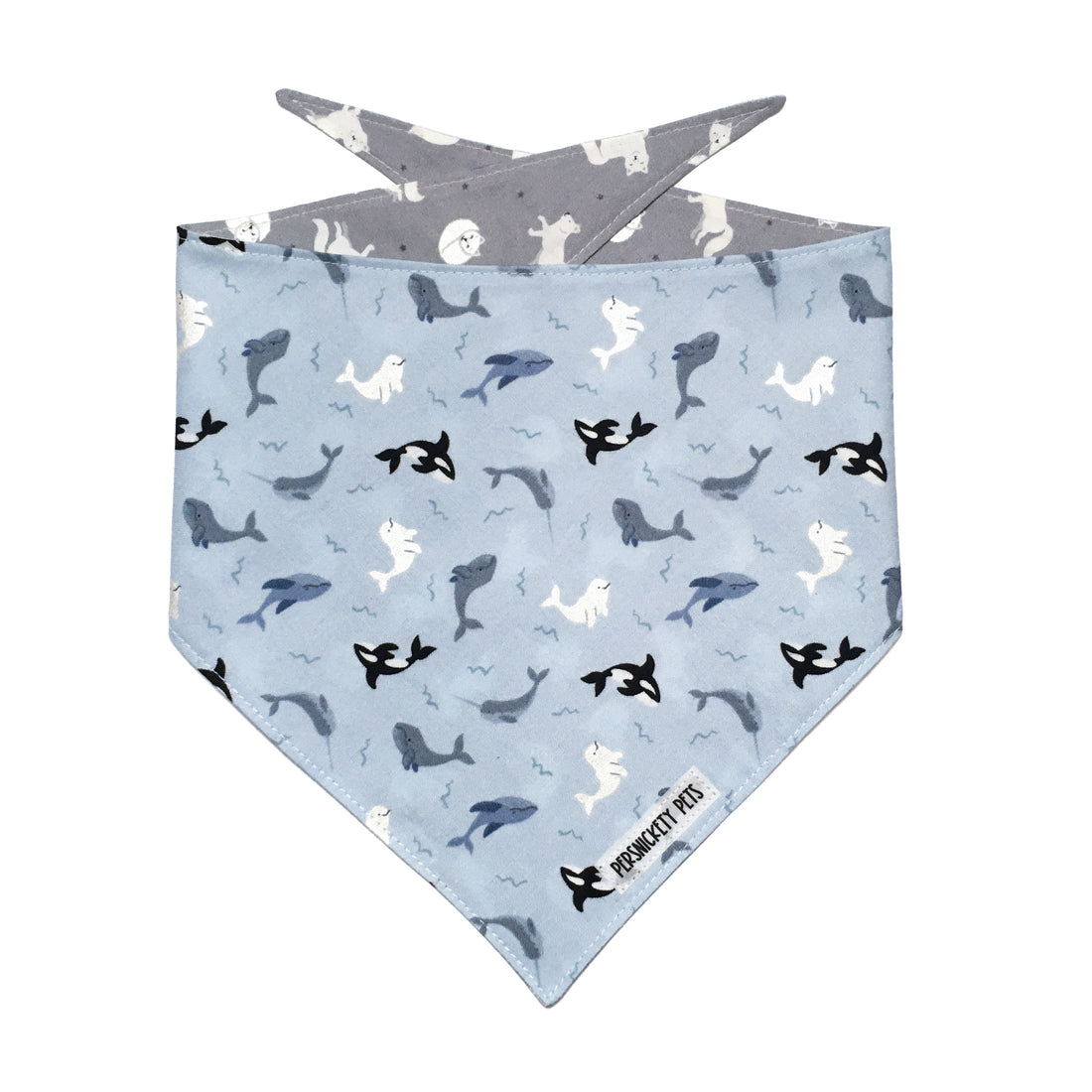 Arctic Whales & Foxes Reversible Bandana