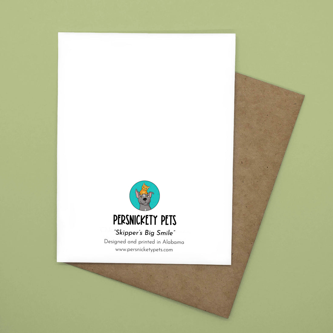 Persnickety Pets: A very good day notecard back
