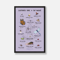 Persnickety Pets: Sky raisins art print, poster, 11x17 in black frame