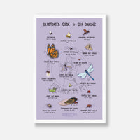 Persnickety Pets: Sky raisins art print, poster, 11x17 in white frame