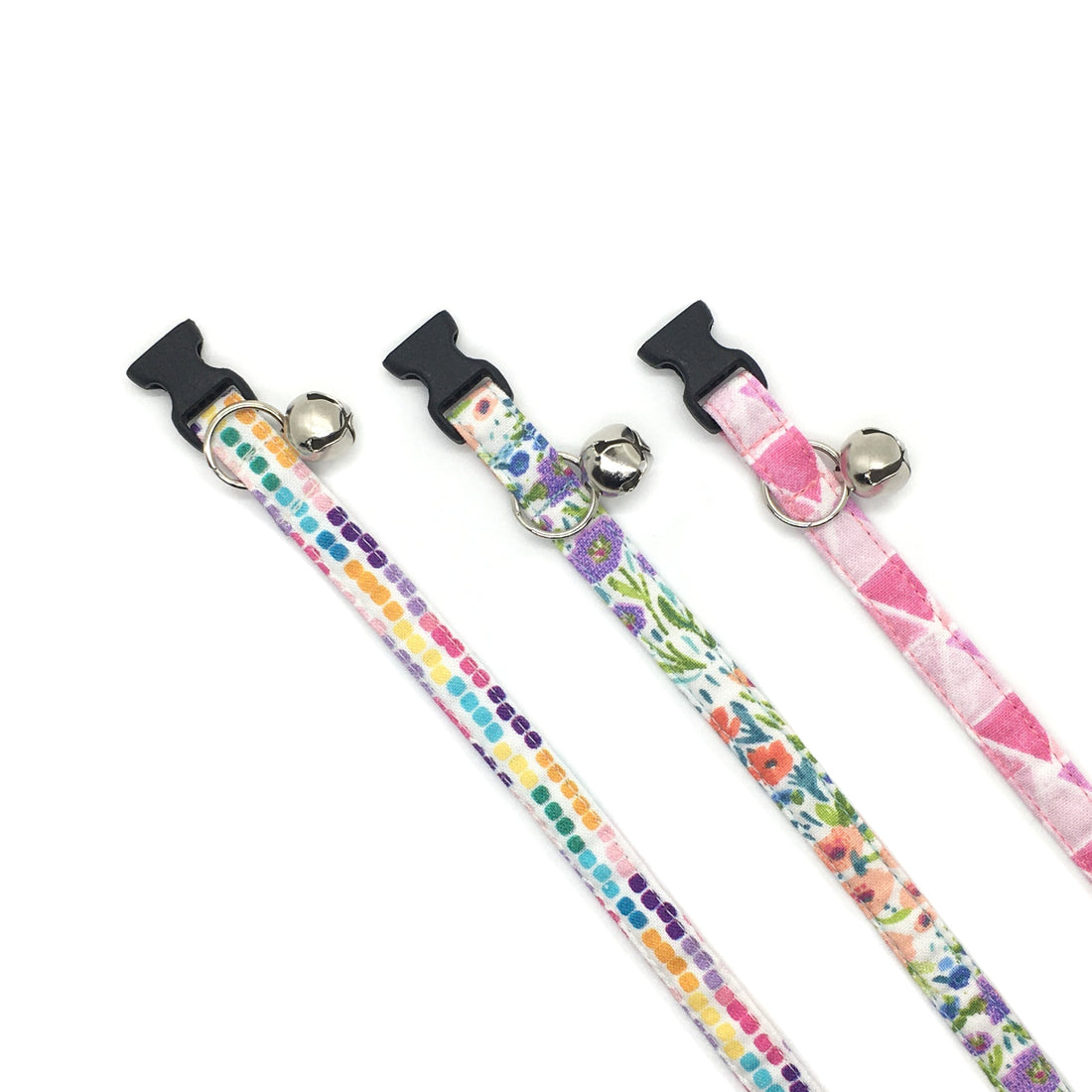 Persnickety Pets - pink prisms breakaway cat collar, spring collection