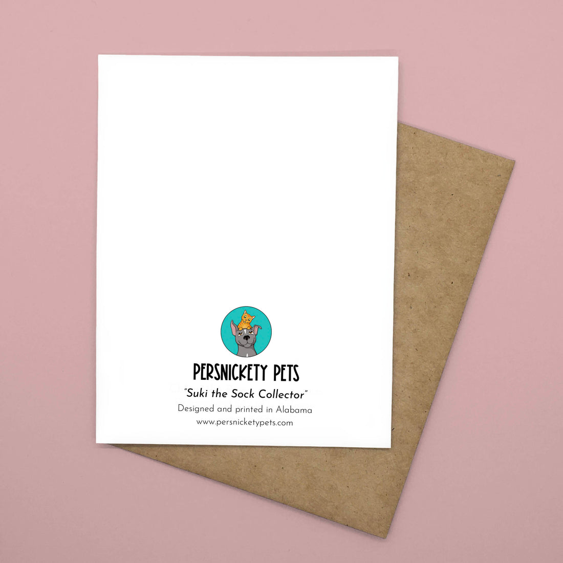 Persnickety Pets: Surround yourself with love notecard back