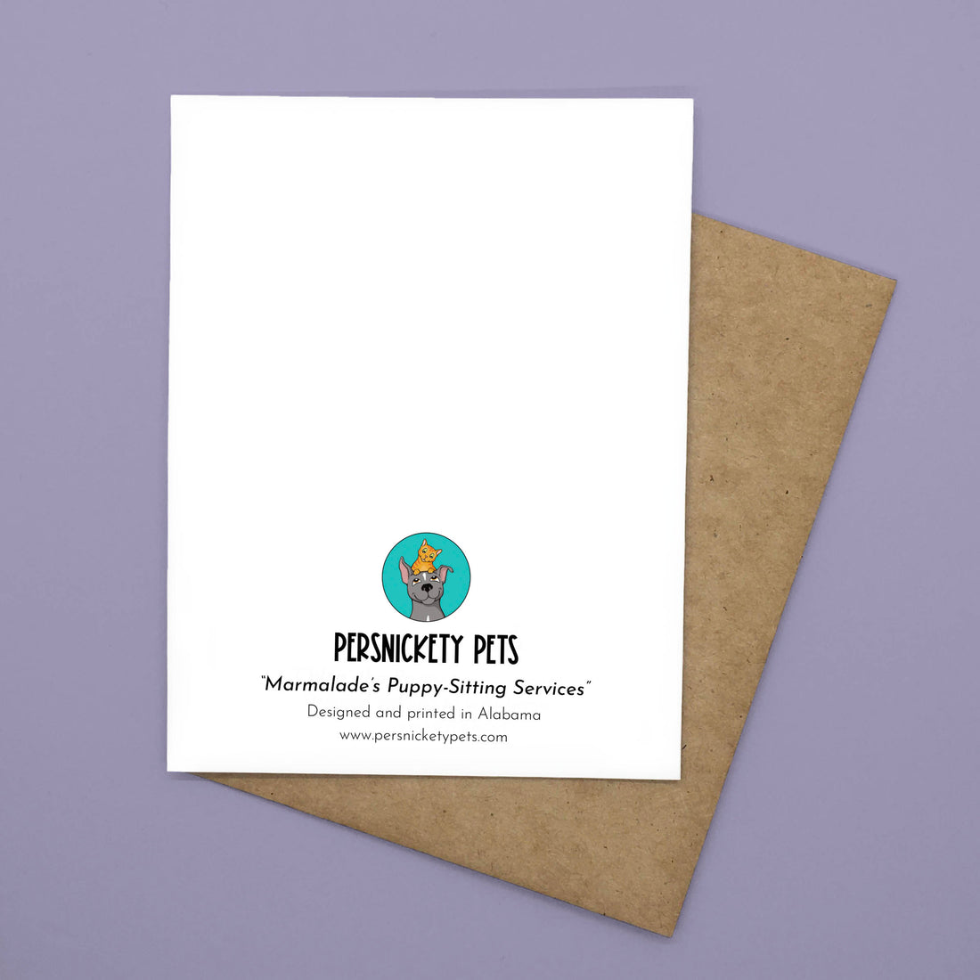 Persnickety Pets: Thanks for being on top of things notecard back