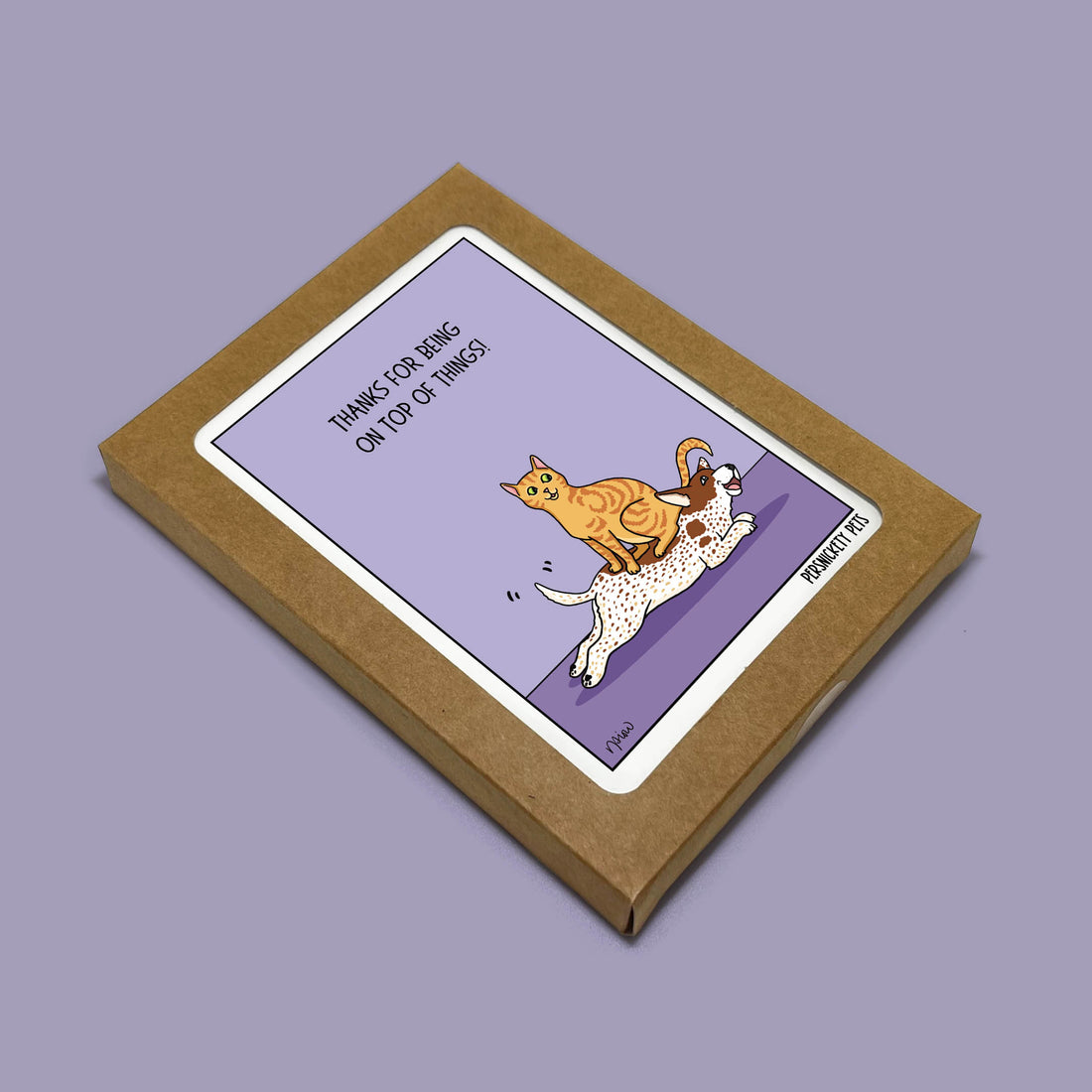 Persnickety Pets: Thanks for being on top of things notecard boxed set
