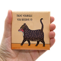 Persnickety Pets: Treat Yourself fridge magnet in hand