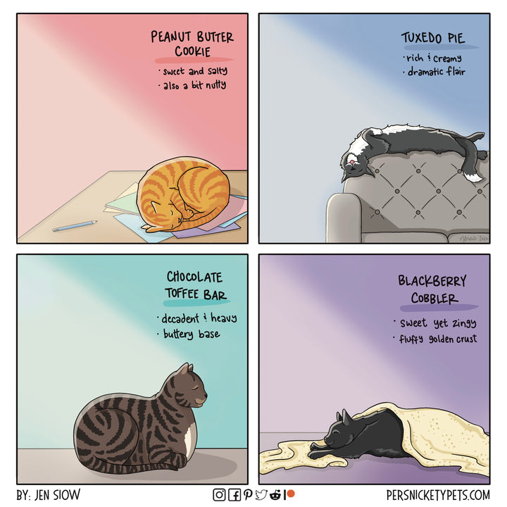 The Persnickety Pets comic by Jen Siow: “Baked Goods”