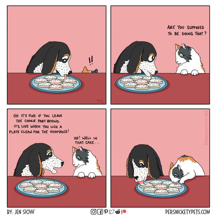 The Persnickety Pets comic by Jen Siow: “Cookie Fiends”