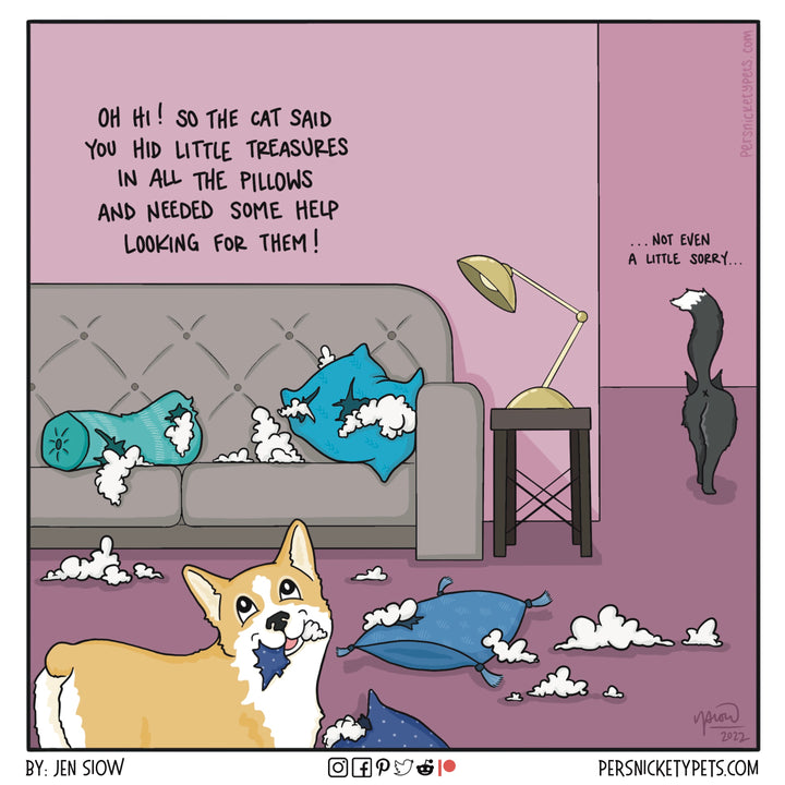 The Persnickety Pets comic by Jen Siow: “Treasure Hunt”