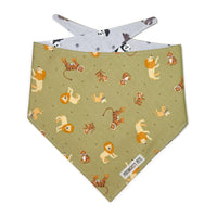 Lions, tigers, and bears reversible bandana front