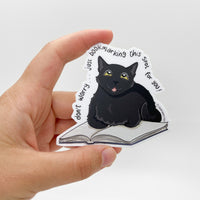 Persnickety Pets: Agatha vinyl sticker in hand