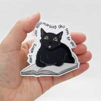 Persnickety Pets: Agatha vinyl sticker in palm