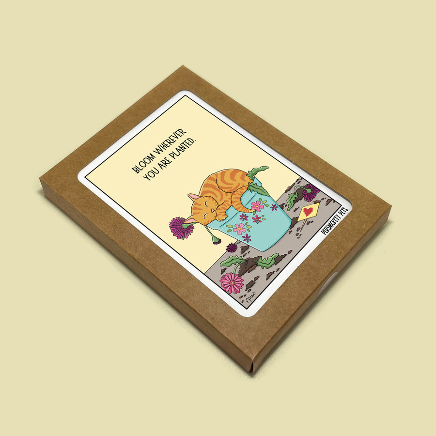Persnickety Pets: Bloom wherever notecard boxed set