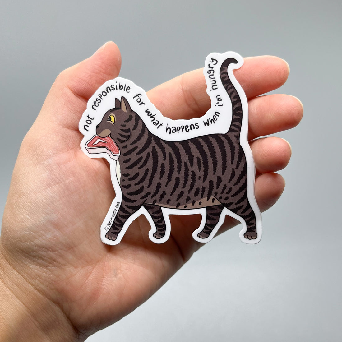 Persnickety Pets: Bubba sticker in palm