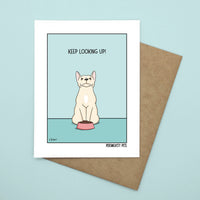 Persnickety Pets: Keep looking up notecard front