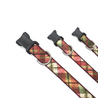 Persnickety Pets: Classic dog collar - 2020 festive plaid winter design, 3 sizes