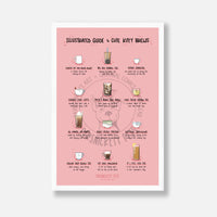 Persnickety Pets: Cute kitty brews 11x17 art print, poster in white frame