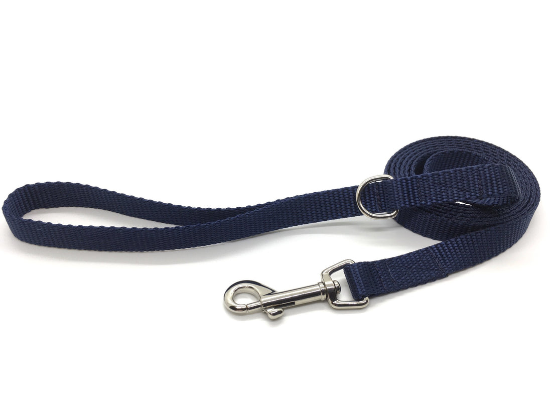 Persnickety Pets: midnight navy dog leash, standard