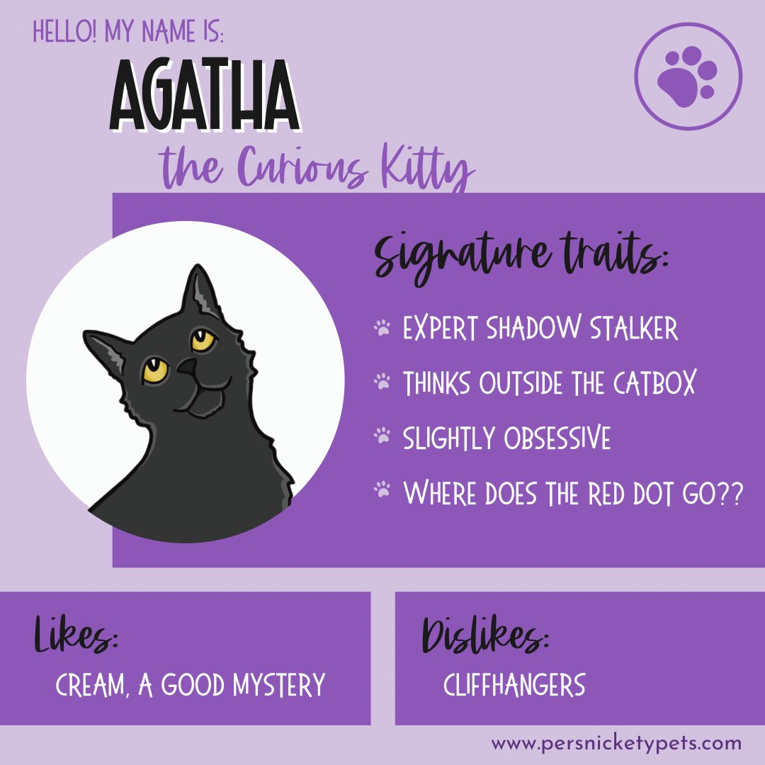 Persnickety Pets: Agatha personality card
