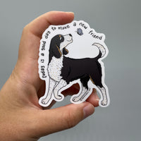 Persnickety Pets: Fig vinyl sticker in hand