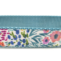 Persnickety Pets - flower garden classic dog collar, details