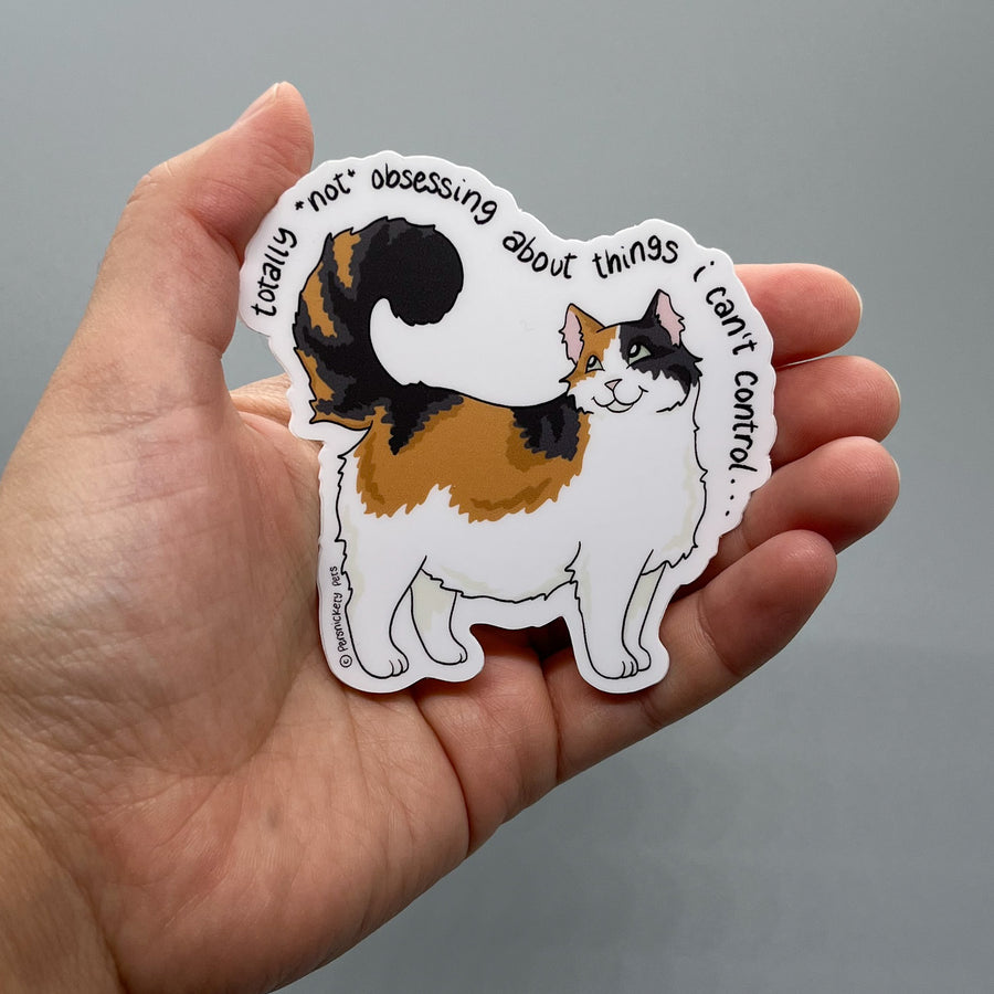 Persnickety Pets: Freya vinyl sticker in palm