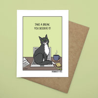 Persnickety Pets: Take a break notecard front