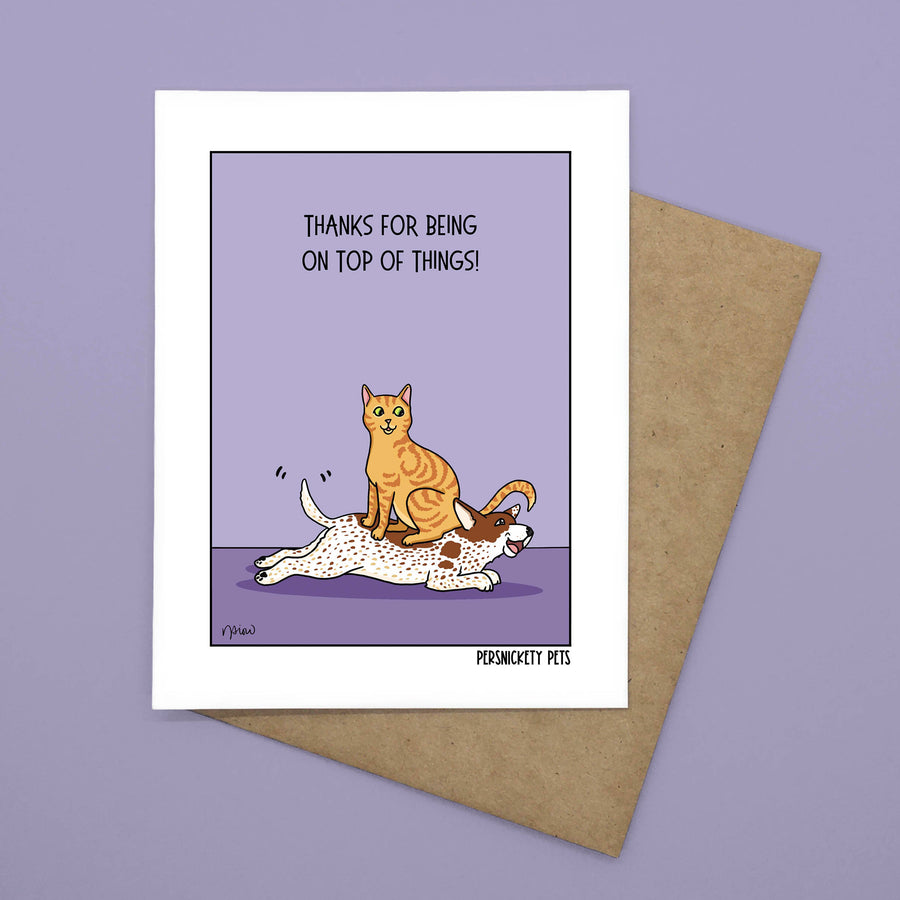 Persnickety Pets: On top of things notecard