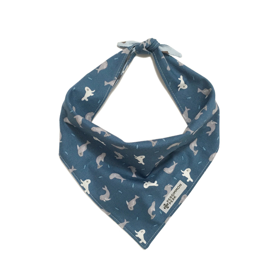 Persnickety Pets: Seals & Sea Otters reversible bandana
