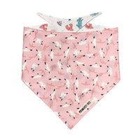 Persnickety Pets: seagulls and sand critters reversible bandana, front