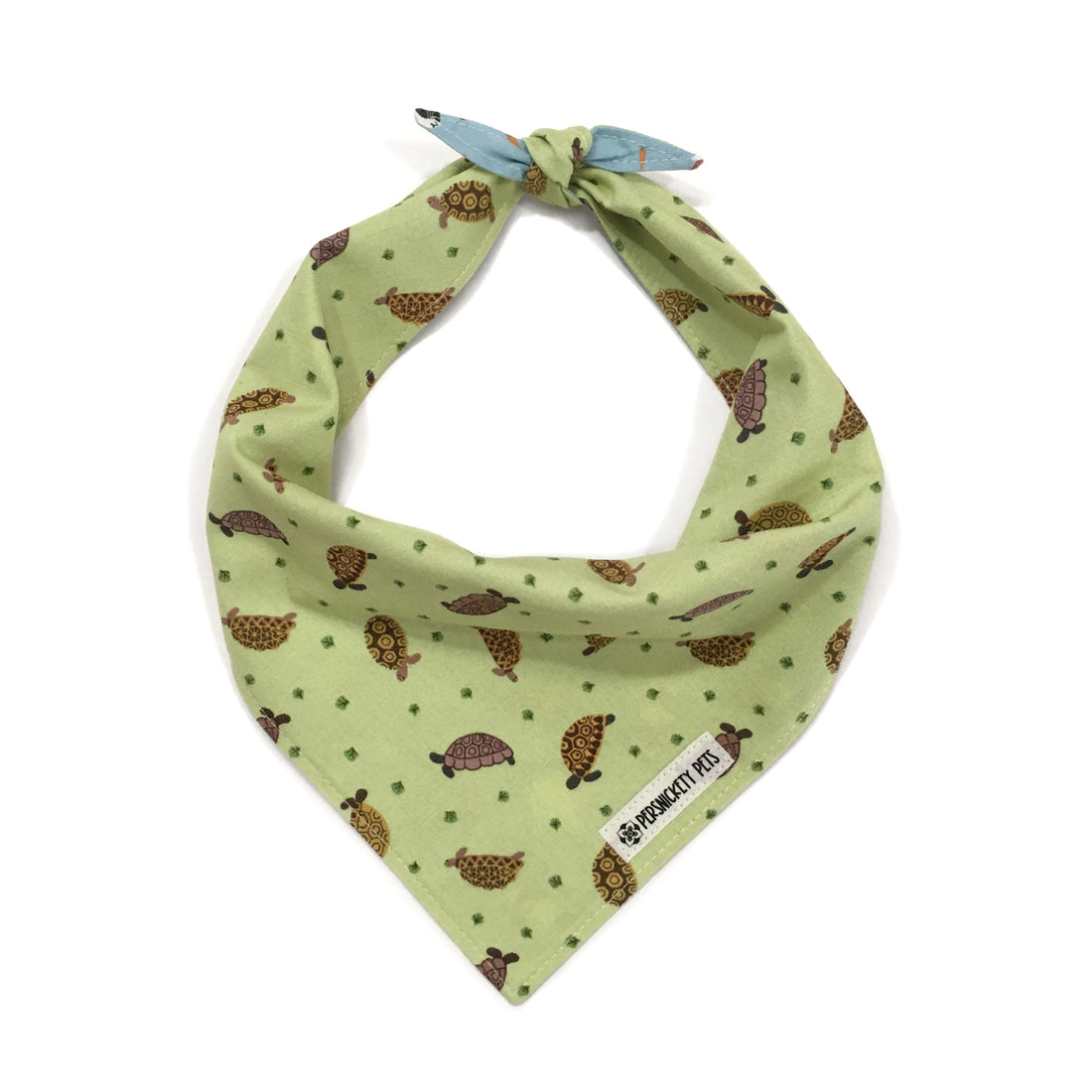 Persnickety Pets: Small friends reversible bandana, turtles tied front