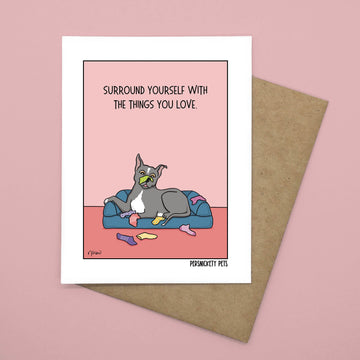 Persnickety Pets: Surround yourself with love notecard front