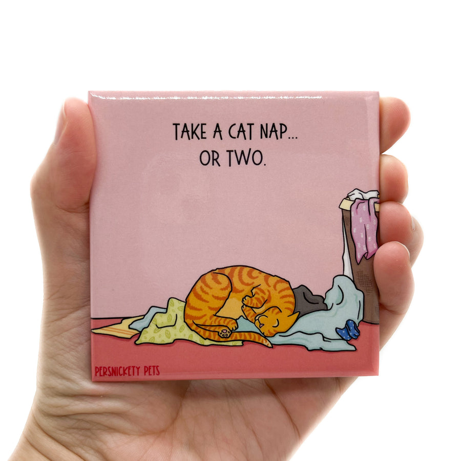 Persnickety Pets: Take a Cat Nap fridge magnet in hand